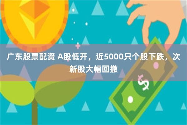 广东股票配资 A股低开，近5000只个股下跌，次新股大幅回撤