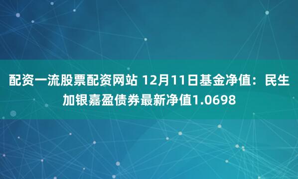 配资一流股票配资网站 12月11日基金净值：民生加银嘉盈债券最新净值1.0698