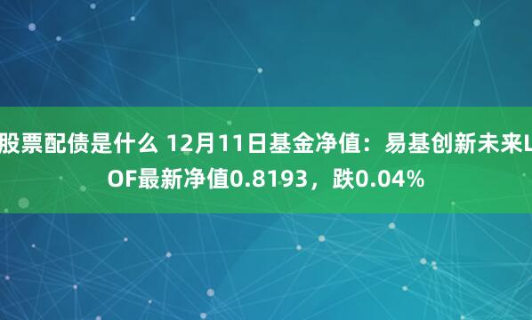 股票配债是什么 12月11日基金净值：易基创新未来LOF最新净值0.8193，跌0.04%