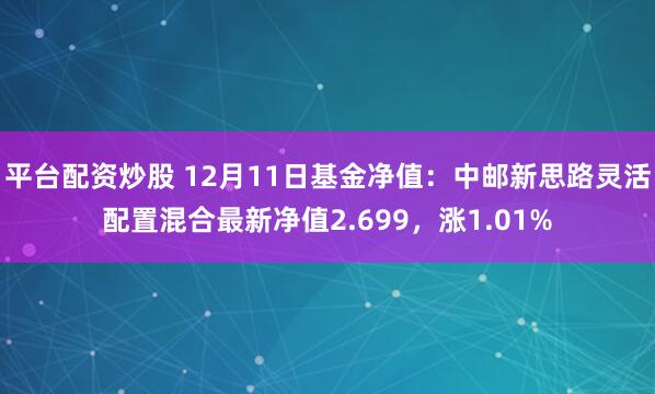 平台配资炒股 12月11日基金净值：中邮新思路灵活配置混合最新净值2.699，涨1.01%