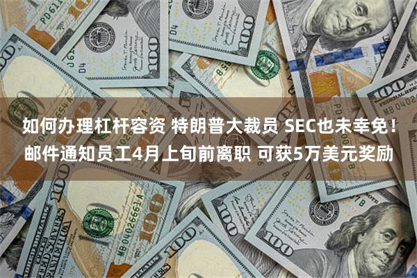 如何办理杠杆容资 特朗普大裁员 SEC也未幸免！邮件通知员工4月上旬前离职 可获5万美元奖励